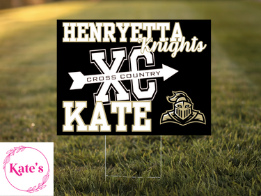 Henryetta Knights Cross Country Yard Sign
